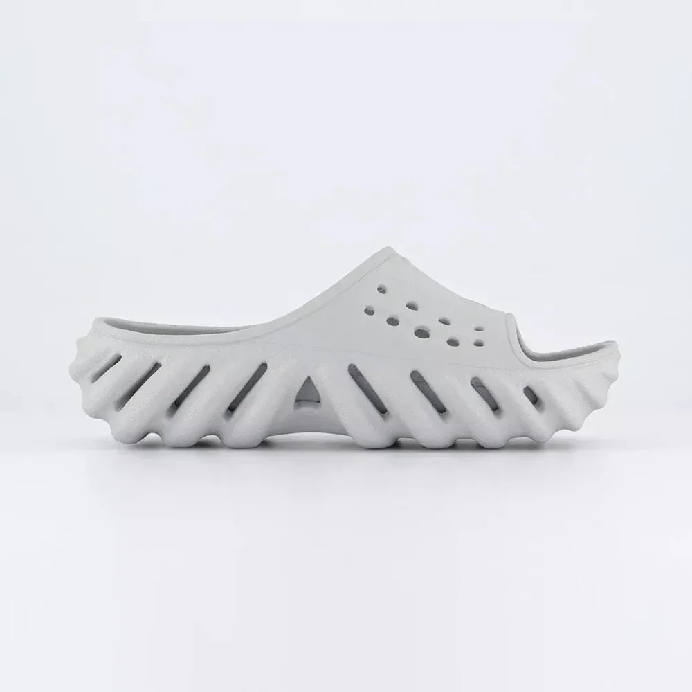 Crocs Girl's Gray Echo Wave Breathable Slip-On Casual Slide Sandal‎ Size 1